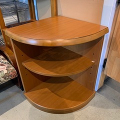 ★出張買取、店舗買取実施中★コーナーテーブル、サイドテーブル、木製、茶色、ナイトテーブル、棚、の画像