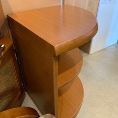 ★出張買取、店舗買取実施中★コーナーテーブル、サイドテーブル、木製、茶色、ナイトテーブル、棚、の画像