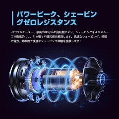 【決まりました】小型電気シェーバー 回転式3枚刃 水洗い可能の画像