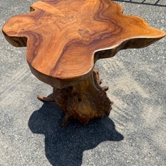 天然木 テーブル 木製 H50cm ブラウン 茶色 古木 スツール ウッドの画像
