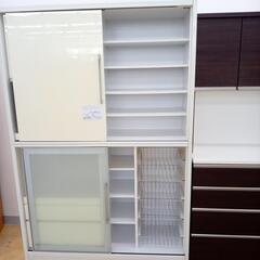 リユースのサカイ太田店★ジモティ割あり★ モリタインテリア レンジボード ホワイト H205×D45×W139 クリーニング済み OJ9973の画像