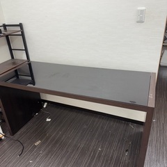 ガラス天板　パソコンデスク　大型　1500