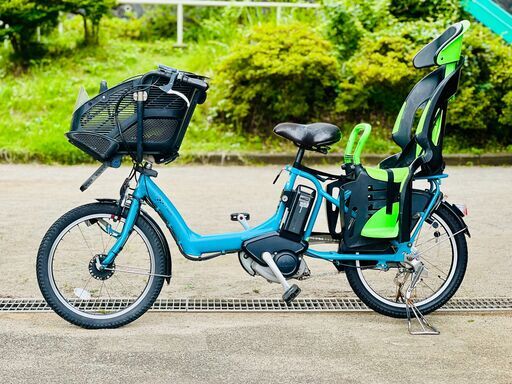 Y1009ブリヂストン8.7Ah子供乗せ電動アシスト自転車 新品タイヤ