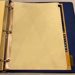 リングファイル　3穴　レター(A4)サイズ3種類4冊　クリアフォルダと仕切り付きの画像