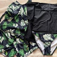 【新品未着用】水着 レディース 体型カバー タンキニ 4点セット 大人 ビキニ タンクトップの画像