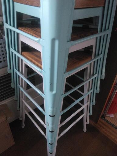 中古 ハイチェアー　カウンターチェアー　スツール　８脚セット