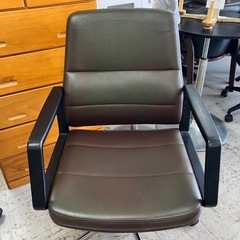 W2507-118 チェア ブラウン ※高さ調節不可 キズ 汚れあり