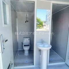 野外対応トイレスペース 2部屋 ウォシュレット 洗面・照明・換気扇付き 仮設トイレよりも良いモノをの画像