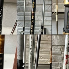 【釣具一式】釣竿多数、クーラーボックス、フィッシングベスト、長靴、真鯛、鯛ラバ、鯉、ヘラブナ、船竿、ロッドの画像