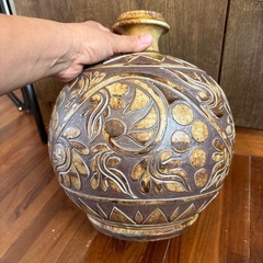沖縄やちむん壺の画像