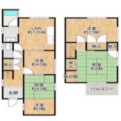 🎵泉南郡熊取町戸建 初期費用無料🎵大家さん直接契約5LDK 72...