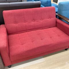 【リユースのサカイ野々市店】二人掛けソファ 赤 W(幅)125×...