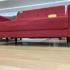 【リユースのサカイ野々市店】二人掛けソファ 赤 W(幅)125×D(奥行き)72×H(高さ)71cm ※クリーニング済み  の画像