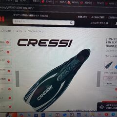ダイビング　フィン　cressi 　フルフィット　直履きフィンの画像