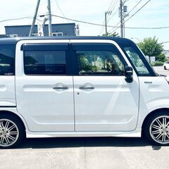 審査通過実績多数！！自社ローンでお悩みを解決！！ローンに強い！！ (在庫番号230）スズキ スペーシア660 カスタム ハイブリッド XSターボ 4WD　ワンオーナー　メモリーナビ　両側パワスラ （パールII）　カーリース　札幌　函館　全国　自社分割　リース　ネオドライブローンの窓口　マイネオオートローンの画像