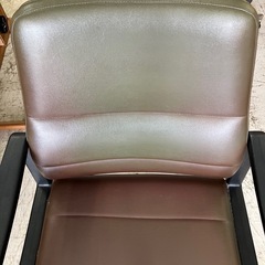 W 2507-122   チェア ブラウン 高さ調整可能　中古　キズ汚れサビ有りの画像