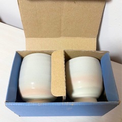 萩焼き夫婦湯呑み　ペア　未使用品の画像