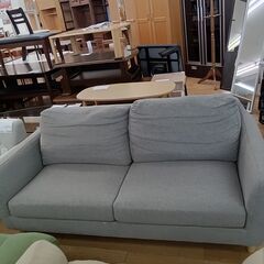 ★ジモティ割あり★  3人掛けソファ グレー H65×D85×W165 クリーニング済み TK5779の画像