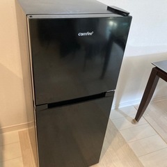 【美品】冷蔵庫 132L 幅47cm 右開 ブラック 2ドア スリム 小型 コンパクト 一人暮らし RCT128BL1JP(E) 2024モデルの画像