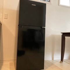 【美品】冷蔵庫 132L 幅47cm 右開 ブラック 2ドア スリム 小型 コンパクト 一人暮らし RCT128BL1JP(E) 2024モデルの画像