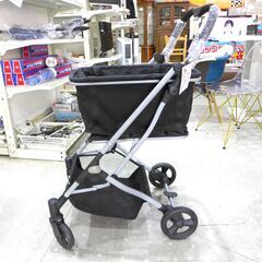 ショッピングカート EcoCa エコカ 買い物ワゴン 買い物カート 折りたたみ 黒 ブラック 【モノ市場東海店】 130の画像
