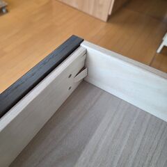 未使用訳あり 幅40.5 奥行30 高さ86.5 チェスト カウンター下収納 キッチン収納 ブラウン 木製 桐 リビング　桐チェストの画像
