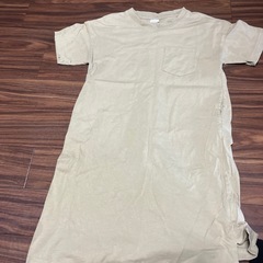 Tシャツワンピース ベージュ 120両サイドスリット入り