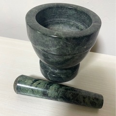 大理石　擦り鉢型インテリアの画像