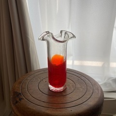 レトロ　ガラス 花瓶 フラワーベース 3点セットの画像
