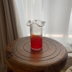 レトロ　ガラス 花瓶 フラワーベース 3点セットの画像