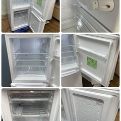 R234 ☀️ 新生活応援！ 生活家電2点セット アイリスオーヤマ 2ドア冷蔵庫（142L）+洗濯機（5.0kg）2021年製 ⭐動作確認済⭐クリーニング済の画像