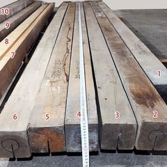 【建材・柱材・梁材・家具材】【桧（ひのき）】【無節・小節有】おまけ付き10丁セット 東京23区内、武蔵野市、三鷹市、調布市、狛江市川崎市、川崎市、横浜市、相模原市など配送可能の画像