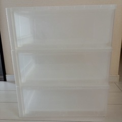 ◎無印の収納ケース　3つ(重ねてます)の画像