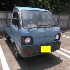 値下げ　希少　旧車　ミニキャブトラック　エアコン冷えます　軽トラ　走行距離少ない　４WDパートタイム　取説　修復歴無し　U42T 青　大宮発の画像