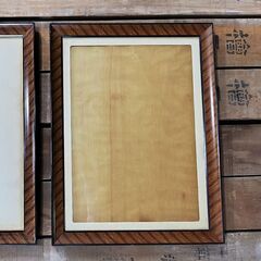 額縁【木380-500】【複数割引】枠外側：380×500mm 枠内側：321×442mm 木製フレーム 表面ガラスの画像