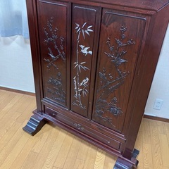 【譲ります】木製彫刻入り 衝立（ついたて） 高さ122cm × ...