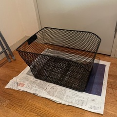 【お譲り先決まりました】自転車用カゴ黒の画像