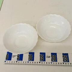 0704-177 白い食器2枚セット
