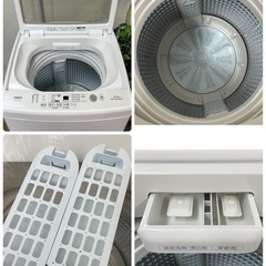 R433 ☀️ ジモティー限定特別価格！ AQUA 洗濯機 （洗濯9.0㎏) 20年製 AQW-GV90J ⭐ 動作確認済 ⭐ クリーニング済の画像