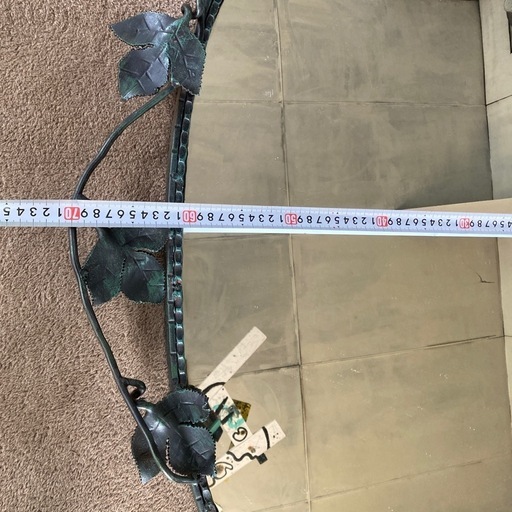 1m 大きい葡萄のウォールミラー 100cm × 70cm アイアンフレーム