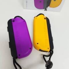 Nintendo Switch Joy-Con ストラップセット！ ネオンパープル/ネオンオレンジ/コントローラー/ジョイコンの画像