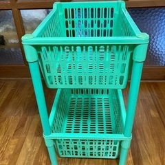 2段式プラスチック 収納ラックの画像
