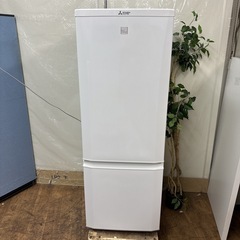 I347 🌈 ジモティー限定価格！ MITSUBISHI 冷蔵庫 (168L) 2ドア ⭐ 動作確認済 ⭐ クリーニング済の画像