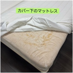 無印ポケットコイルベッド（セミシングル×2台）の画像