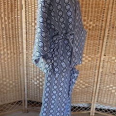浴衣で作務衣の画像