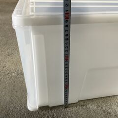 値下げ【美品】衣類収納ケース プラスチック製 白系 お洒落 2個セット 早い者勝ち 引取歓迎 配送OKの画像