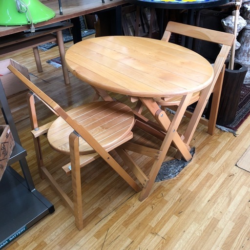 折り畳みテーブル イス 3点セット