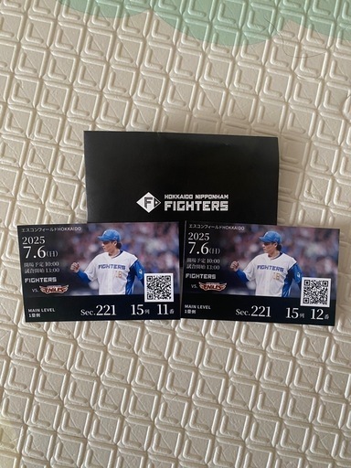 ファイターズエスコンチケット2枚