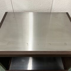 フナモコ 木製 レンジ台 炊飯台 食器棚 ステン加工 幅60cm×奥行45cm×高さ99cmの画像