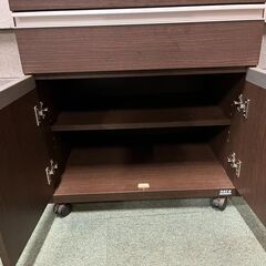 フナモコ 木製 レンジ台 炊飯台 食器棚 ステン加工 幅60cm×奥行45cm×高さ99cmの画像